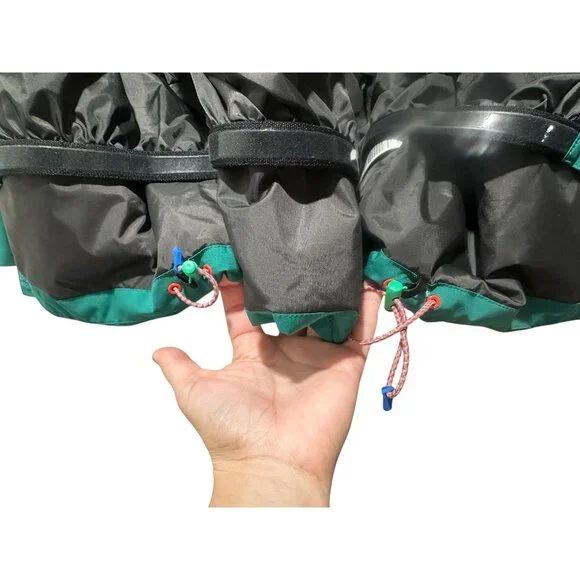 Helly Hansen Powshot Ski Long Jacket Coat Women Medium Green Hooded Snowboarding - Picture 11 of 16